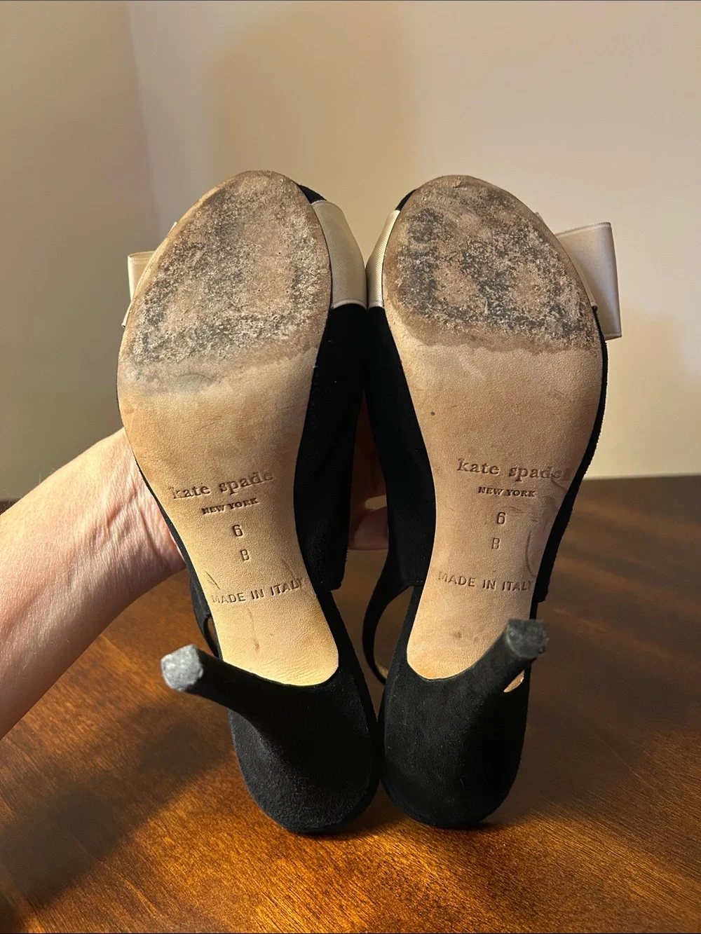 kate spade Suede Slingback Ribbon Heels